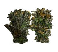 Gants De Camouflage À Feuilles 3d, 1 Paire, Doigt Complet Pour La Chasse Et La Pêche En Plein Air, Gants De Tir Tactique Cs, Mitaines De Cyclisme Unisexes