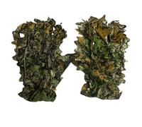 Gants de chasse camouflage - Gants de Ghillie avec doigts pleins avec feuilles pour hommes et femmes | Accessoire camouflage antidérapant pour les aventures de chasse en plein air, légers et