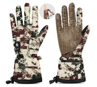 Gants de chasse chauffants avec interrupteur silencieux automatique pour 10 heures de chauffage, embout rabattable à l'index