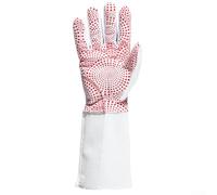Gants de clôture antidérapants et respirants en nylon + coton pour aluminium et épée, main gauche ou droite, blanc, taille XXS-XXXL (droite XS)