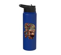 Gants de combat mayas aztèques guerriers de boxe mexicains Stainless Steel Insulated Water Bottle