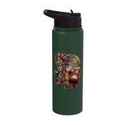 Gants de combat mayas aztèques guerriers de boxe mexicains Stainless Steel Insulated Water Bottle
