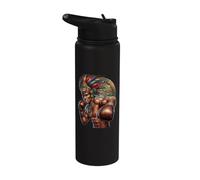 Gants de combat mayas aztèques guerriers de boxe mexicains Stainless Steel Insulated Water Bottle