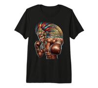 Gants de Combat mayas aztèques Guerriers de Boxe mexicains T-Shirt Haut de Gamme