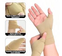 Gants de compression pour les poignets avec sangle en gel de silicone et texture côtelée, renforcent la force de préhension et la stabilité du pouce Noir L,Noir M,Noir XXL,Noir XL,Noir S,Abricot XXL,A