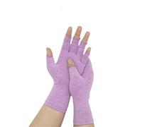 Gants de compression sans doigts en bambou de qualité supérieure pour les douleurs aux mains et l'arthrose pour homme et femme, violet, XL