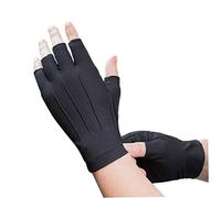 Gants de conduite demi-doigts pour homme et femme - Gants d'équitation pour écran tactile - Protection UV - Gants de protection solaire en coton respirant antidérapant - Mitaines pour le cyclisme, le