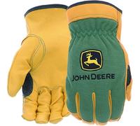 Gants de conduite John Deere JD00008-2XL pour homme en cuir de cerf pleine fleur, r sistants l'abrasion, vert clair, imperm ables, taille 2XL
