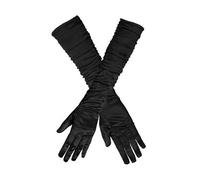 Boland Gants de coude Hollywood satinés noirs - Taille Unique