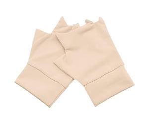 Gants de couleur unie pour le sport, le fitness, le cyclisme, la pression articulaire, mi-respirants, élastiques, pour la rééducation, gants pour homme, gants pour écran tactile, laine (beige, taille