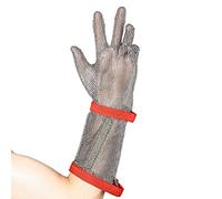 Gants de coupe， Gants anti-coupures résistants aux coupures avec bras allongés, antidérapants, faciles à nettoyer, gants de sécurité en cotte mailles for la coupe du poisson et viande(Arm 8cm,1PCS/XS)