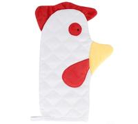 Gants de cuisine en lin avec motif coq antidérapant (1 pièce)