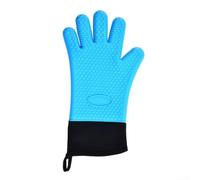 Gants de cuisine en silicone haute performance pour la cuisson, le grill, l'utilisation au micro-ondes et la manipulation d'ustensiles de cuisine chauds dans n'importe quelle cuisine (bleu)