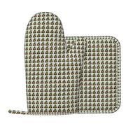 Gants de cuisine en silicone pour adultes Motif citrouille d'Halloween Vert Ghost Horror