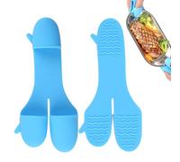 Gants de cuisine pour four à air comprimé - 11,9 cm - Gant à trois doigts en silicone - Résistant à la chaleur - Anti-brûlure - Avec poignée antidérapante - Pour la cuisine, la cuisson, le grill, le