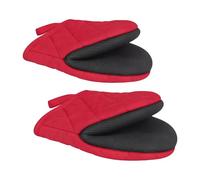 Gants de cuisine résistants aux hautes températures avec design antidérapant en coton robuste et néoprène pour grillades au four, moufles double couche résistantes à la chaleur pour la pâtisserie