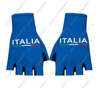 Gants de cyclisme bleus de l'équipe nationale d'Italie, gel de vélo manuellement, demi-doigt, taille 1 paire, 2024 italy 1
