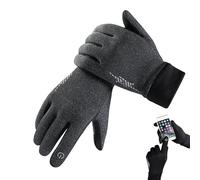 Gants de cyclisme chauds pour homme - Gants thermiques avec écran tactile - Gants de course par temps froid - Gants réfléchissants et chauds pour écrire pour la course, la marche et
