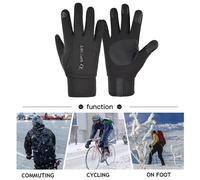 Gants De Cyclisme Chauds Pour Hommes Et Femmes, En Molleton, Imperméables, Pour Écran Tactile, Pour Activités En Plein Air, Cyclisme, Divertissement
