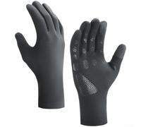 Gants de cyclisme d'hiver thermiques pour écran tactile - Antidérapants - Réfléchissants - Chauds - Pour sports de plein air par temps froid - Gris