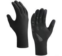 Gants de cyclisme d'hiver thermiques pour écran tactile - Antidérapants - Réfléchissants - Chauds - Pour sports de plein air par temps froid - Noir