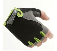 Gants de cyclisme respirants pour activités de plein air d'été, design demi-doigt pour un confort et une performance optimaux (M, noir et vert)