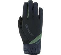 Gants de cyclisme Roeckl Ranten, Couleur:Black/ Fir Forest, Taille:9.0