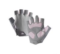 Gants de cyclisme sans doigts avec bouclier UV en tissu respirant et grip en silicone pour plus de stabilité (S, rose)