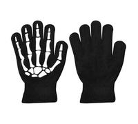 Gants De Cyclisme Squelette,Gants Squelette Enfant, de cyclisme à doigts complets qui brillent dans le noir pour , Mitaines chaudes en forme de crâne d'Halloween pour la course, l'exercice, la r