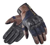 Gants de cyclisme unisexe vintage en peau de chèvre en denim Ve-311 Brown-Hole S