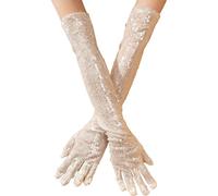 Gants De Dîner Soirée À Paillettes Blingbling pour Les Bals D'opéra Femmes Et Filles Thème des Années 1920 Opéras Musicaux Gants Mariée Dansants Mariage