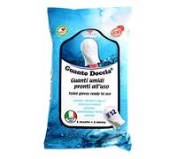 Gants de douche : 30 paquets = 360 gants humides (boutons savonnés) pour l'hygiène du corps prêts à l'emploi. Lotion de qualité supérieure sans rinçage. Fabriqué en Italie