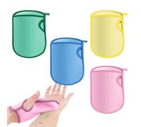 Gants De Douche Lavant | Gants De Lavage Corps 4X Réutilisables,Séchage Rapide Qualité Spa Massage Doux Nettoyage Peau Sensible Voyage