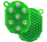 Gants De Drainage Lymphatique for Femmes, Rouleau De Massage À Main Soins du Corps Muscles du Corps Brosse De Massage À Bille for Le Cou Le Dos Les Pieds Les Jambes(Green,1pcs)