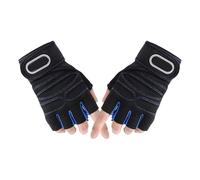Gants de Fitness 1 paire d'entraînement antidérapant haltérophilie gymnastique bandes à poignet gants for entraînement de cyclisme exercice Fitness Pull-Up Protection complète la paume(Black Blue,M)