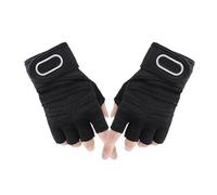 Gants de Fitness 1 paire d'entraînement antidérapant haltérophilie gymnastique bandes à poignet gants for entraînement de cyclisme exercice Fitness Pull-Up Protection complète la paume(Black,XL)