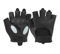 Gants de fitness demi-doigts fabriqués en silicone et nylon pour plus de durabilité et de ventilation pendant les exercices de haute intensité (noir, S 17-18 cm)