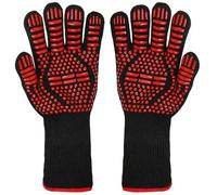 Gants de Four à Micro-Ondes antidérapants et ignifuges, 1/2 pièces, Gants de Four résistants à la Chaleur extrême, Gants de Barbecue ignifuges pour Grillades(Red Men 2pc)