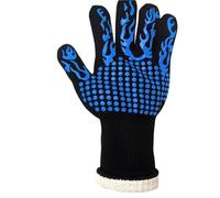 Gants de Four à Micro-Ondes Multifonctions, résistants aux Hautes températures, Gants Barbecue 800 degrés, Isolation Thermique antidérapante, BakingGlove pour Barbecue(Blue 1PCS)