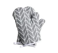 Gants de four à micro-ondes résistants la chaleur, motif cuisine, tissu doux, dragonnes, outils(Glove gray 2P)