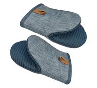 Gants de four courts - Doublure en silicone antidérapante et résistante à la chaleur - 2 pièces - Gants de four pour la cuisine - Convient pour la maison, la cuisine, le restaurant, le barbecue, les