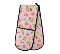 Gants de four double avec motif ours Capybara pour l'hiver