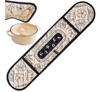 Gants de four double face, résistants à la chaleur, gants antidérapants et maniques, faciles à saisir, protection contre la chaleur, gants anti-brûlure pour la cuisson, le barbecue, la cuisine