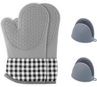 Gants de Four en Silicone et Coton Résistants à la Chaleur Vendos85