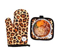 Gants de four et ensembles de maniques, gants de cuisine pour le four | Maniques de four Gants de cuisine | Antidérapants imprimés avec coussinets chauds, résistants à la chaleur