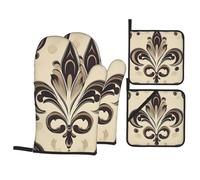 Gants De Four Et Maniques Strange Graphics Résistants À La Chaleur Kitchen Mitts Antidérapant Maniques De Cuisine pour Cuire Micro-Ondes Set of 4