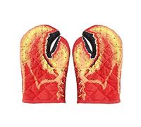 Gants de four fantaisie en forme de griffe de homard et de poisson coloré résistant à la chaleur en coton épais pour four à micro-ondes, gants de cuisine anti-brûlure, gants de cuisine à vapeur, gants