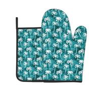 Gants De Four & Maniques Lot De 2 Feuilles De Palmier Tropicales | Gants De Four & Maniques Lot De 2 Anti Chaleur Maniques Cuisine Gant Pour Cuisson Gant Cuisine