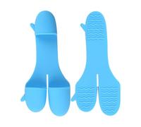 Gants De Four Résistants À La Chaleur,Protège-Mains en Silicone Anti-Brûlure à Trois Doigts | Mitaines De Four Résistantes Chaleur Pour Cuisine,Pour Plats Poêles Cuisson Gril Barbecue Micro-Ondes Camp