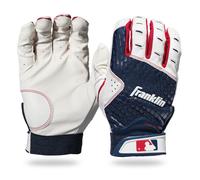 Gants de frappe Franklin Sports MLB - Gants de frappe 2nd Skinz pour jeunes - Gants de frappe de baseball pour jeunes - Gants de frappe bleu mari